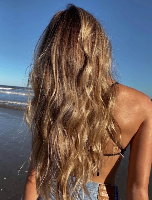 golden-blonde balayage