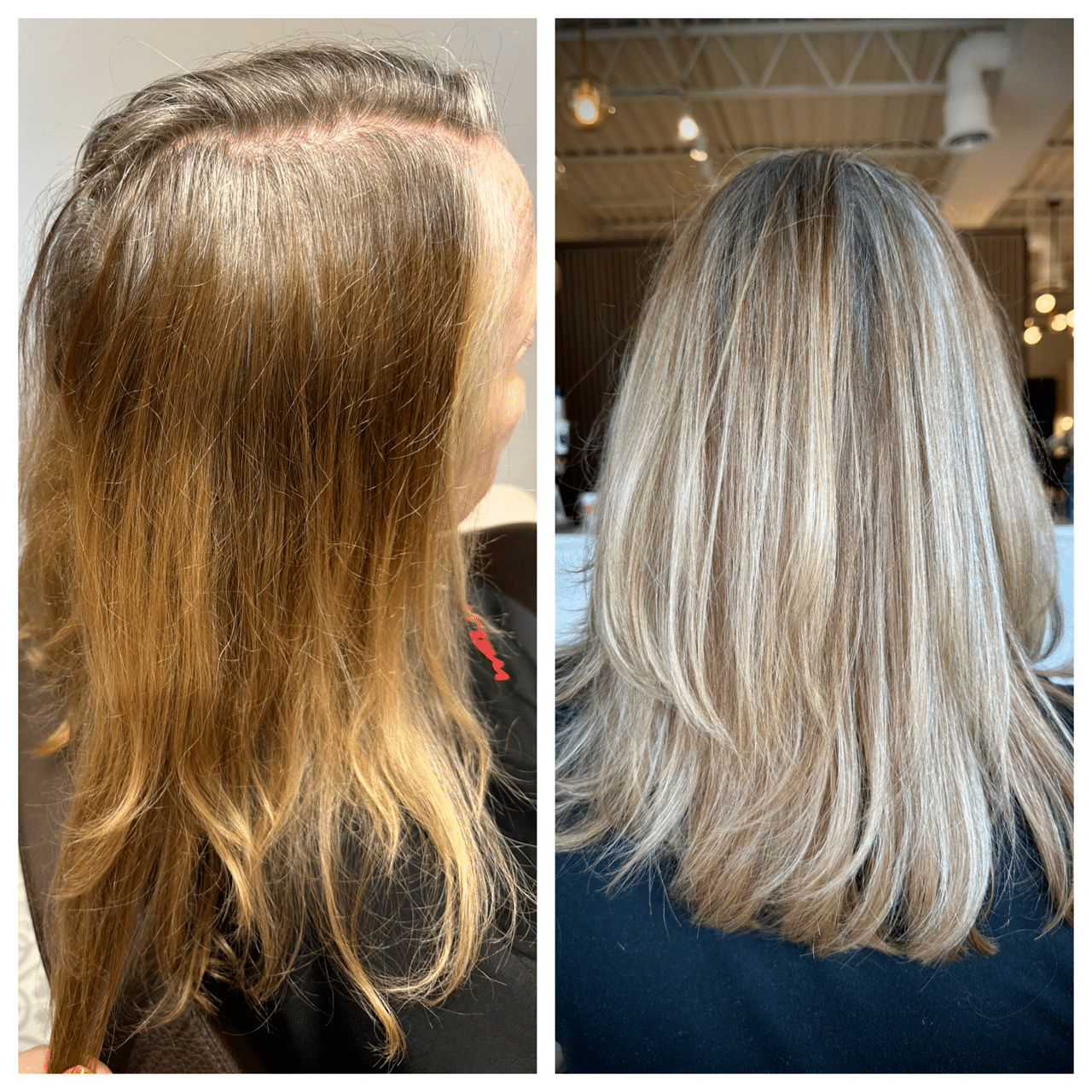 Box dye color correction before and after